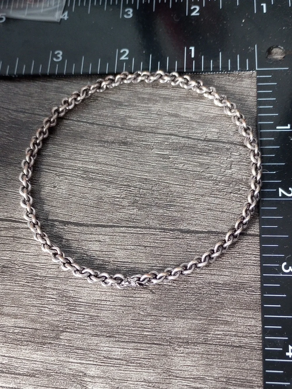 Silver Tone Rope Barbed Wire Chain Bracelet - Twisted Link Design B1010